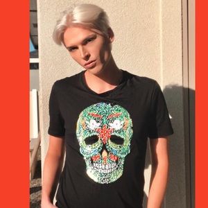 Zara Skull Sequin Shirt